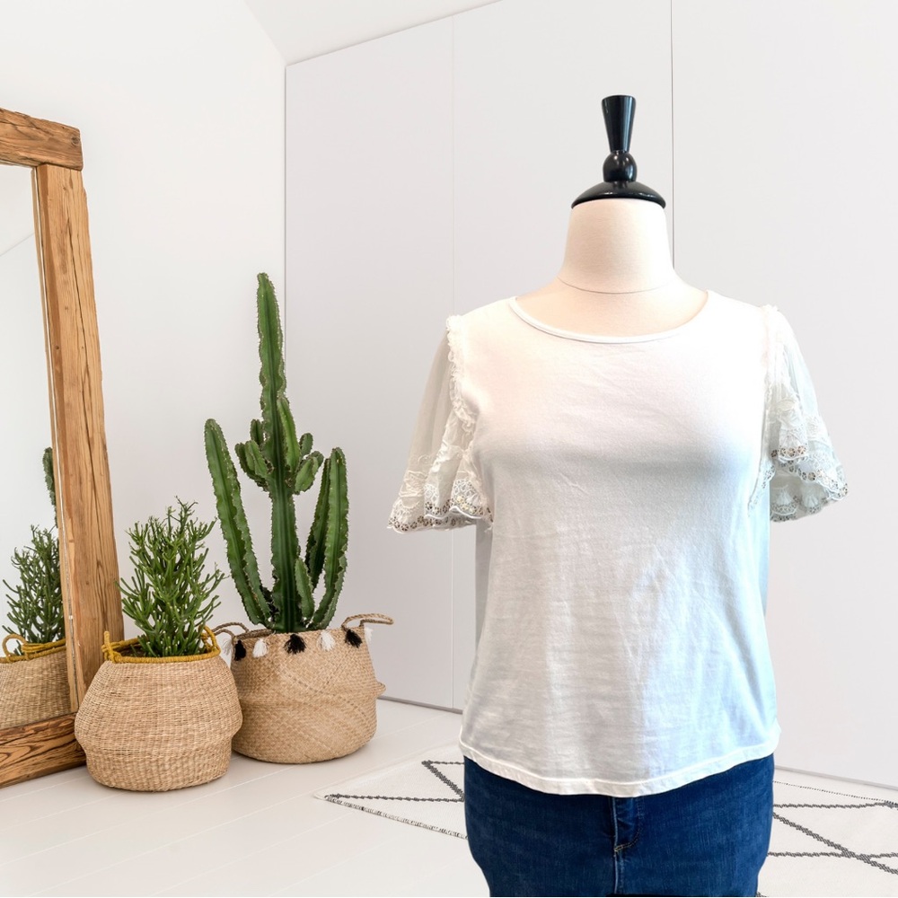 Forever That Girl Lace Sleeve Tee Top
